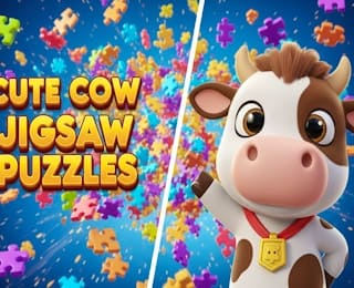 Cute Cow Jigsaw Puzzles online game thumbnail