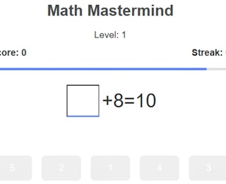Math Mastermind Challenge online game thumbnail